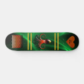 Cooles Shiny Green Mit Monogramm Octopus Skateboar Skateboard (Horizontal)