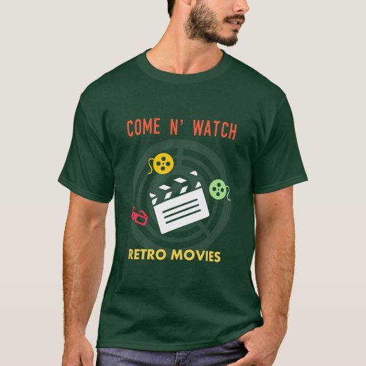 cooles Shirt - Retro-Filmfreund (Vorderseite)