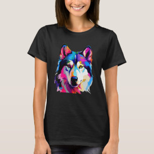 Cooles sibirisches Husky-Portrait Grafik T-Shirt