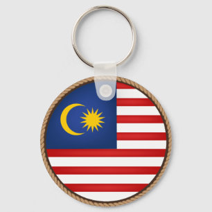 Cooles Siegel für die malaysische Flagge Schlüsselanhänger