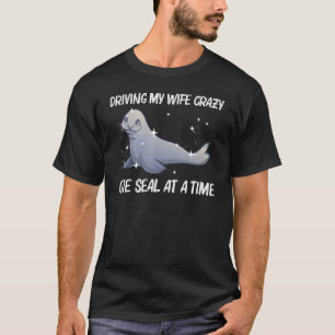 Cooles Siegel für Männer Vater Seelöwe tierische H T-Shirt