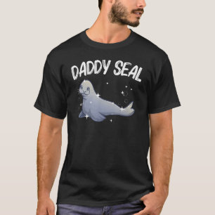 Cooles Siegel für Männer Vater Seelöwe tierische H T-Shirt