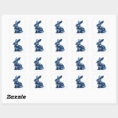 Cooles Silber BLAUER HASE Sticker Grafik (Blatt)
