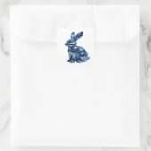 Cooles Silber BLAUER HASE Sticker Grafik (Tasche)