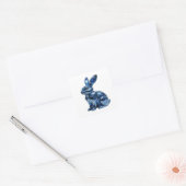 Cooles Silber BLAUER HASE Sticker Grafik (Umschlag)