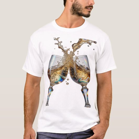 Cooles Silber CHEERS T-Shirt (Vorderseite)