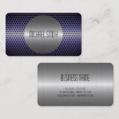 Cooles Silber Edelstahl-Metallloch 2 Visitenkarte (Vorne/Hinten)