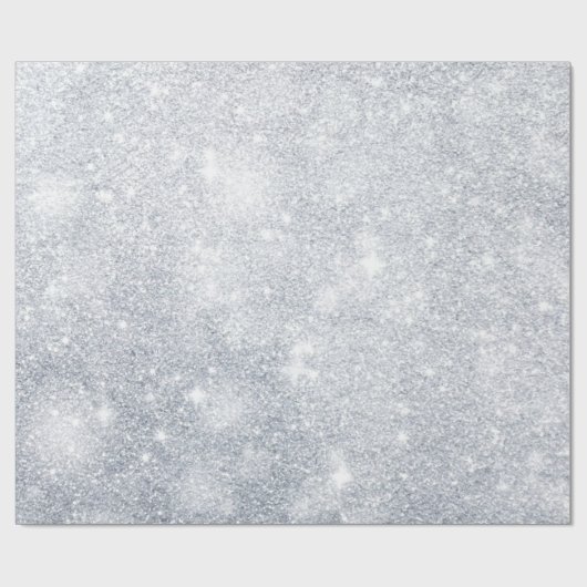 Cooles Silber Funkelnd Template Beste Elegante Mod Geschenkpapier (Flach)