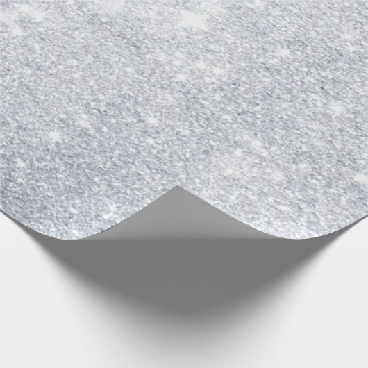 Cooles Silber Funkelnd Template Beste Elegante Mod Geschenkpapier (Ecke)