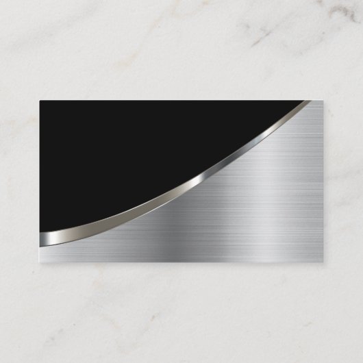 Cooles Silber-Metallic-Look Baugeschäft Ca Visitenkarte (Rückseite)