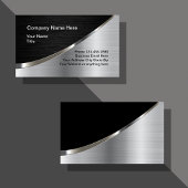 Cooles Silber-Metallic-Look Baugeschäft Ca Visitenkarte