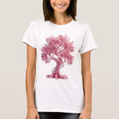 Cooles Silber PINK TREE Tee (Vorderseite)