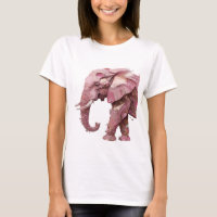 Cooles Silber-Rosa-Elefanten-Druck