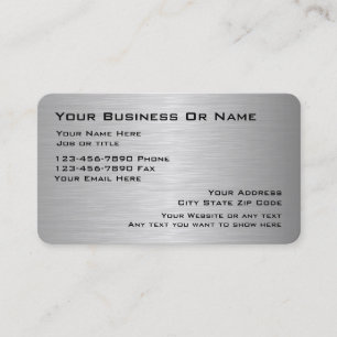 Cooles silbernes metallisches Businesscards Visitenkarte