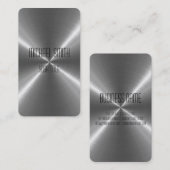 Cooles silbernes Stahlmetall Visitenkarte (Vorne/Hinten)