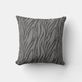 Cooles silbernes Zebra-Druck-Muster-Kissen Kissen