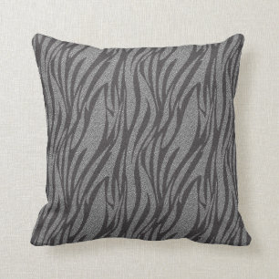 Cooles silbernes Zebra-Druck-Muster-Kissen Kissen