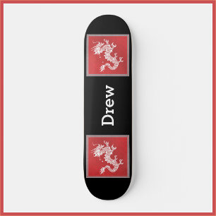 Cooles Skateboard für Rot und Schwarz