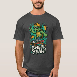 Cooles Skateboarding Funny Turtle Pub T - Shirt