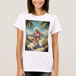 Cooles Skateboarding Oma Tropical T - Shirt