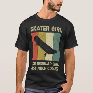 Cooles Skater Mädchen Retro Skateboarding Skateboa T-Shirt