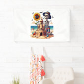Cooles Skelett am Strand Banner (Insitu)