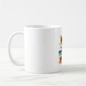 Cooles Skelett am Strand Kaffeetasse (Links)