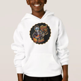 Cooles Skelett Bad to Bone mit Gitarre Hoodie