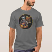 Cooles Skelett Bad to Bone mit Gitarre T-Shirt (Vorderseite)