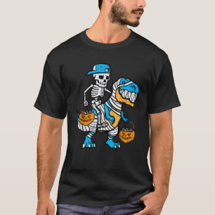 Cooles Skelett Blaue Mütze Dino Kleinkind Jungen H T-Shirt