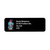 Cooles Skelett in einem Top Hat Halloween Black (Vorne)