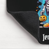 Cooles Skelett in einem Top Hat Halloween Mousepad (Ecke)