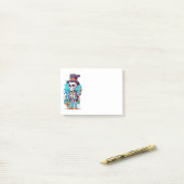 Cooles Skelett in einem Top Hat Halloween Post-it Klebezettel (Auf Schreibtisch)