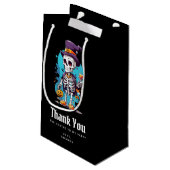 Cooles Skelett in einem Top Hat Halloween Vielen D Kleine Geschenktüte (Rückseite Schrägansicht)