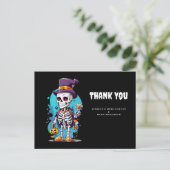 Cooles Skelett in einem Top Hat Halloween Vielen D Postkarte (Stehend Vorderseite)