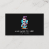 Cooles Skelett in einem Top Hat Halloween Visitenkarte (Vorderseite)