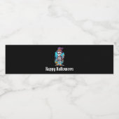 Cooles Skelett in einem Top Hat Halloween Wasserflaschenetikett (Einzelnes Label)