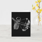 Cooles Skelett mit Bogenschießen Karte (Gelbe Blume)