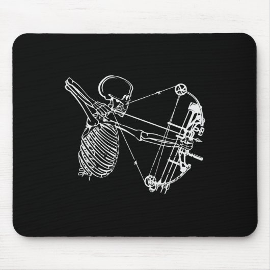 Cooles Skelett mit Bogenschießen Mousepad (Vorne)