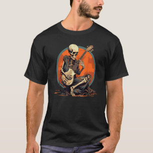 Cooles Skelett mit Gitarre für Rockn Roll Musican  T-Shirt