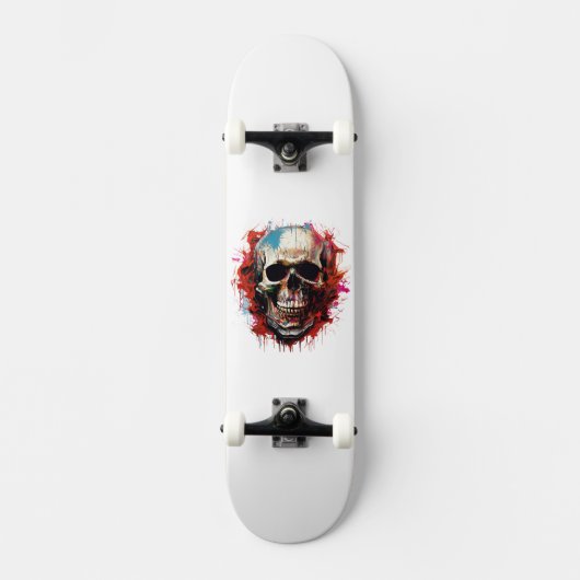 Cooles Skelett Skateboard (Vorderseite)