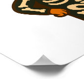 Cooles Skelettbein Halloween-Poster, niedliche Wel Poster (Ecke)