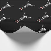 Cooles Skelettdesign Halloween Geschenkpapier (Ecke)