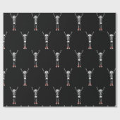 Cooles Skelettdesign Halloween Geschenkpapier (Flach)