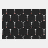 Cooles Skelettdesign Halloween Geschenkpapier Set (Vorderseite 2)