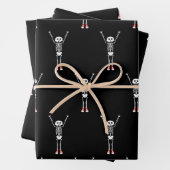 Cooles Skelettdesign Halloween Geschenkpapier Set (Beispiel)