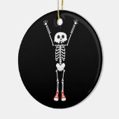 Cooles Skelettdesign Halloween Keramik Ornament (Links)