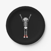 Cooles Skelettdesign Halloween Pappteller (Vorderseite)