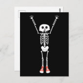 Cooles Skelettdesign Halloween Postkarte (Vorne/Hinten)
