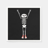 Cooles Skelettdesign Halloween Serviette (Vorderseite)